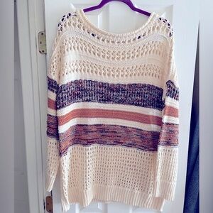 Mindy Mae’s Market one-size fits most oversized metallic color knit sweater